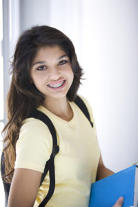 Student carrying books