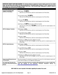 Credit Card Disclosures 01.14.2019