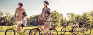 teaching children to ride a bike