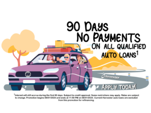 90 Days No Payments on all Qualified Auto Loans